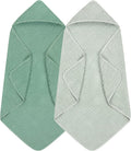 2 Pack Hooded Baby Towels, 100% Muslin Cotton Bath Towel for Babies, Newborn, Infant and Toddler, Absorbent Soft Baby Bath Towel with Hood, Boy and Girl Bath Essentials