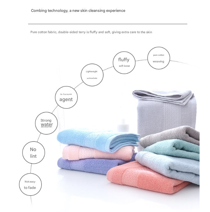 Grey Green Luxury 6-Piece 100% Cotton Towel Set - 2 Bath Towels, 2 Hand Towels, 2 Face Towels